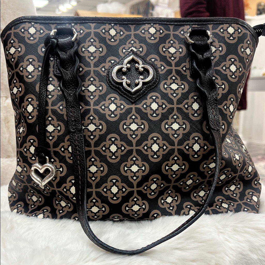 Brighton Black And Brown Geometric Tote